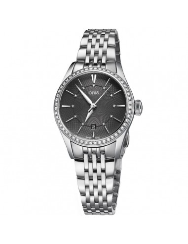 Oris Women's Automatic Watch - Artelier Diamond Date Grey Dial | 01 561 7722 4953MB acheter