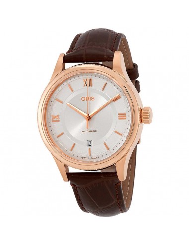 Oris Men's Automatic Watch - Classic Date Brown Leather Strap | 01 733 7719 4871LS Les magasins à Paris