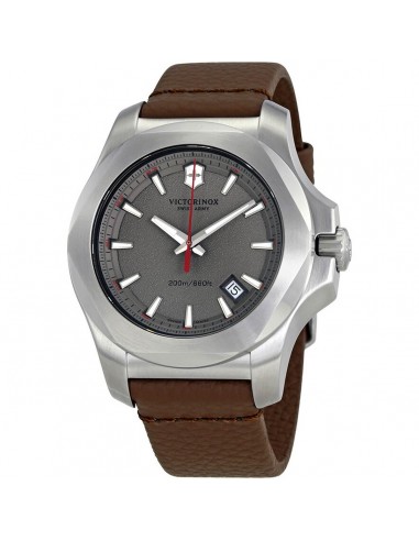 Victorinox Swiss Army Men's Watch - I.N.O.X. Quartz Brown Leather Strap | 241738.1 ou a consommer sur place