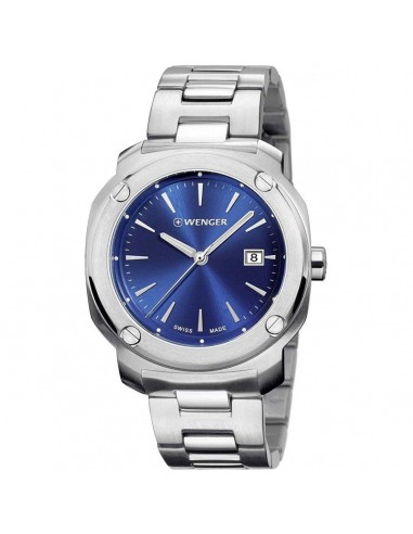 Wenger Men's Quartz Watch - Edge Index Blue Dial Silver Steel Bracelet | 01.1141.112 Dans la société mordern