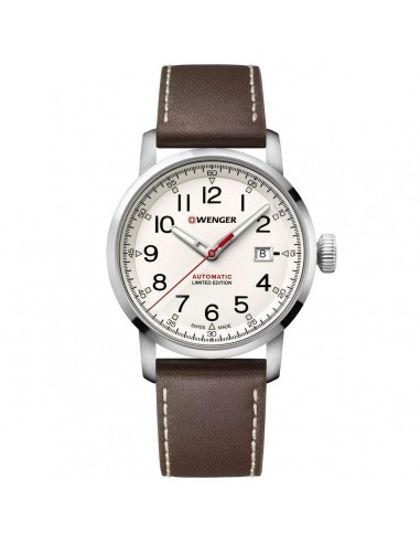 Wenger Men's Automatic Watch - Attitude Cream Dial Brown Leather Strap | 01.1546.101 2 - 3 jours ouvrés.