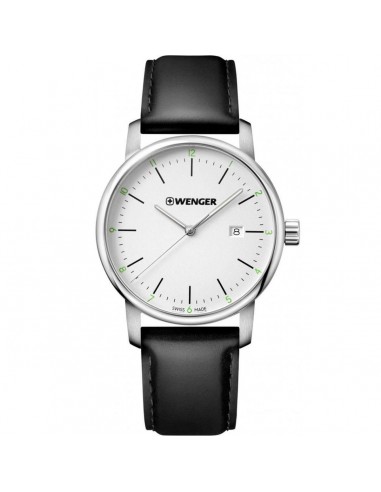 Wenger Men's Quartz Watch - Urban Classic Silver Dial Leather Strap | 01.1741.109 Venez acheter