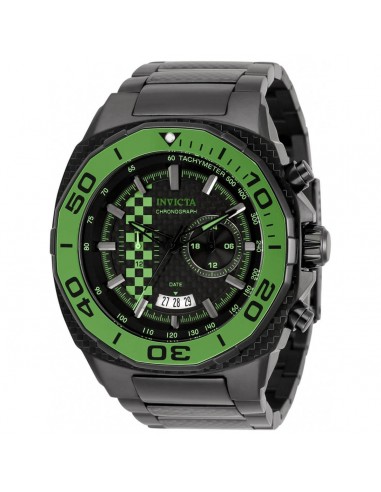 Invicta Men's Quartz Watch - Speedway Black and Green Dial Steel Bracelet | 33199 une grave pollution 