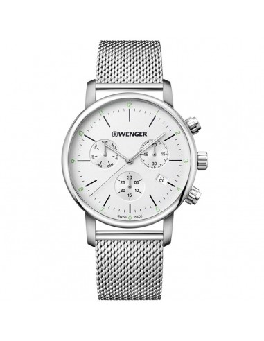 Wenger Men's Chronograph Watch - Urban Classic Silver Dial Bracelet | 01.1743.106 En savoir plus