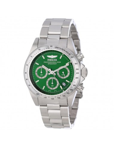 Invicta 14384 Men's Green Dial Stainless Steel Speedway Chronograph Livraison rapide