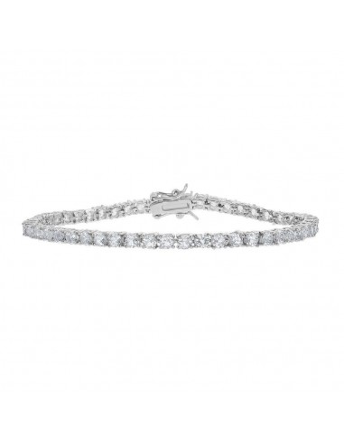 Sterling Silver 3mm Prong Set Tennis Bracelet, 7.25" JUSQU'A -70%! 