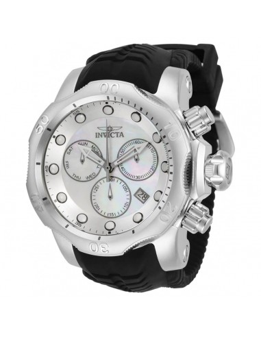 Invicta Men's Chronograph Watch - Venom MOP Dial Black Rubber Strap | 33303 ou a consommer sur place