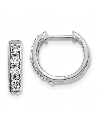 14k White Gold Diamond Hoop Earrings ouvre sa boutique