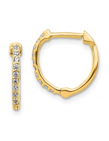 14k Diamond Hinged Hoop Earrings d'Europe débarque