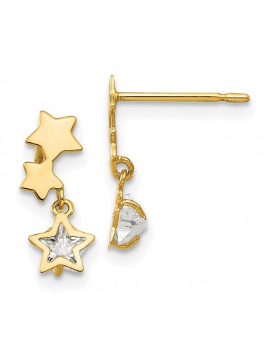 Madi K Kid's 14k  CZ  Star Dangle Post Earrings votre