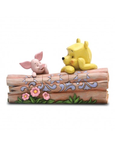 DISNEY TRADITIONS Pooh and Piglet by a Log soldes