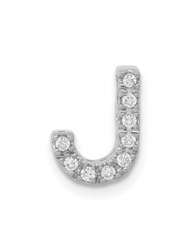 14k White Gold Diamond Initial J Charm Voir les baskets