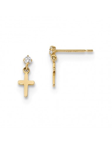 Madi K Kid's 14k   CZ Cross Post Dangle Earrings suggérées chez