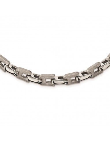 Stainless Steel Brushed and Polished 24in Necklace le concept de la Pate a emporter 