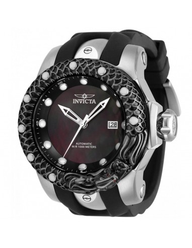 Invicta Men's Automatic Watch - Venom Black MOP Dial Rotating Bezel | 33598 la chaussure