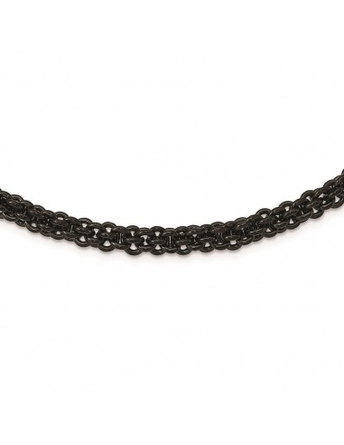 Stainless Steel Polished Black IP-plated 24in Necklace store