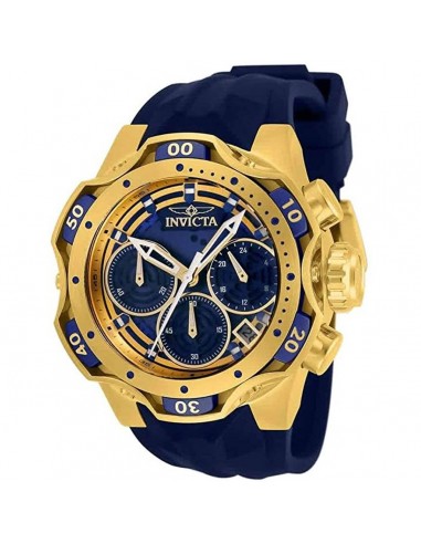 Invicta Women's Quartz Watch - Venom Chronograph Blue Silicone Rubber Strap | 33643 la livraison gratuite