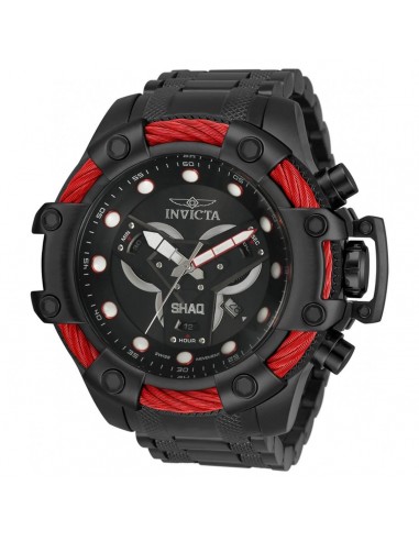 Invicta Men's Quartz Watch - Shaq Chronograph Black Dial Steel Bracelet | 33655 la chaussure