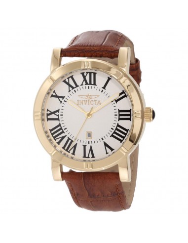 Invicta 13971 Men's Specialty Silver Dial Interchangeable Brown Leather Strap Watch vous aussi creer 