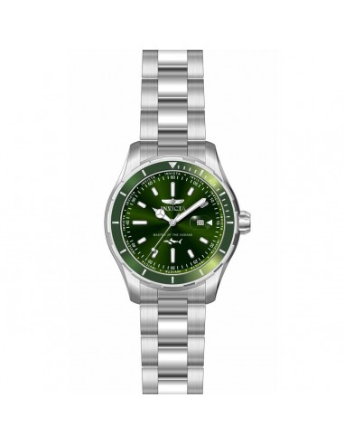 Invicta Men's Quartz Watch - Pro Diver Green Dial Stainless Steel Bracelet | 35592 Fin de série