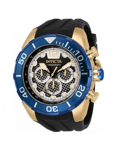 Invicta Men's Chronograph Watch - Pro Diver Quartz Black and Silver Dial | 33823 Véritable concentré