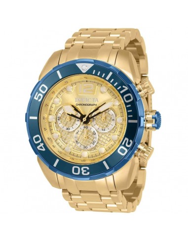 Invicta Men's Chronograph Watch - Pro Diver Quartz Gold and Silver Dial | 33831 le des métaux précieux