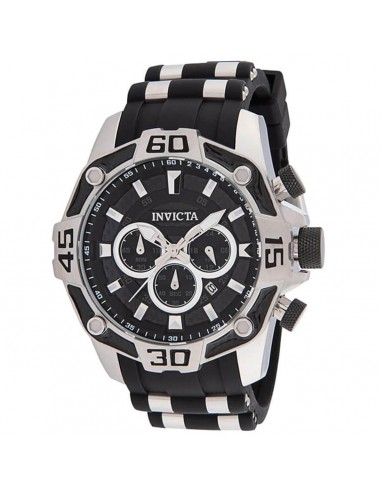 Invicta Men's Chronograph Watch - Pro Diver Quartz Black and Silver Dial | 33834 les ctes