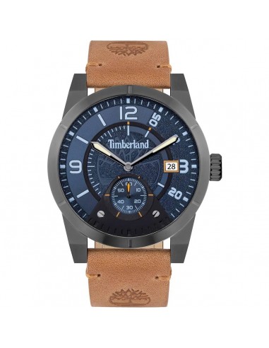 Timberland Men's Chronograph Watch - Blue and Black Dial Leather Strap | TDWGB2090201 à prix réduit toute l'année