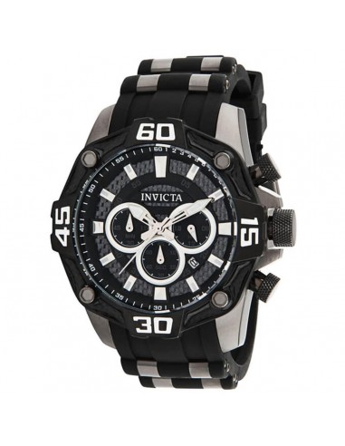 Invicta Men's Chronograph Watch - Pro Diver Quartz Black and Silver Dial | 33841 le des métaux précieux