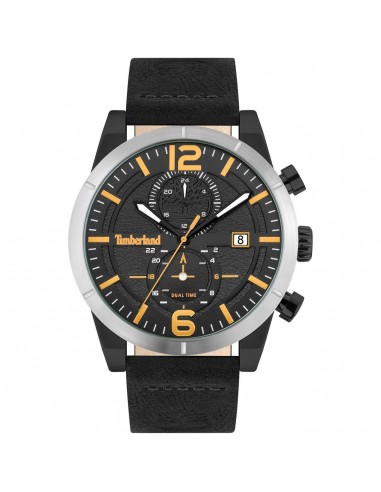 Timberland Men's Watch - Dual Time and Date Black Dial Leather Strap | TDWGF2090102 ou a consommer sur place