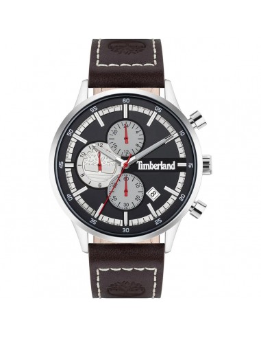 Timberland Men's Chronograph Watch - SS Case Dark Brown Leather Strap | TDWGF2090402 suggérées chez