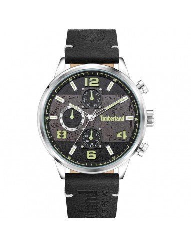 Timberland Men's Watch - Day and Date SS Case Black Dial Leather Strap | TDWGF2091103 le des métaux précieux