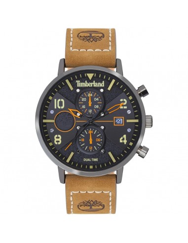 Timberland Men's Watch - Dual Time and Date Black Dial Leather Strap | TDWGF2091503 vente chaude votre 