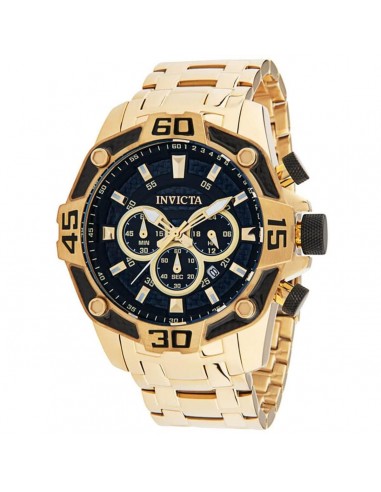 Invicta Men's Chronograph Watch - Pro Diver Quartz Yellow Gold Steel Bracelet | 33847 Les magasins à Paris et en Île-de-France