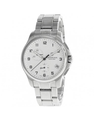 Victorinox Swiss Army Men's Watch - Officer's White Dial Silver Bracelet | 241554 50% de réduction en Octobre 2024