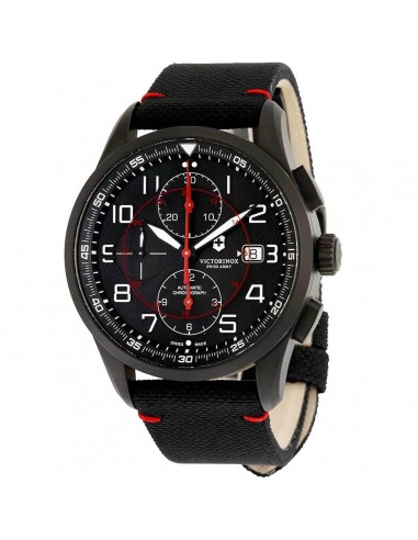 Victorinox Swiss Army Men's Automatic Watch - Airboss Black Dial Brown Strap | 241721 le concept de la Pate a emporter 