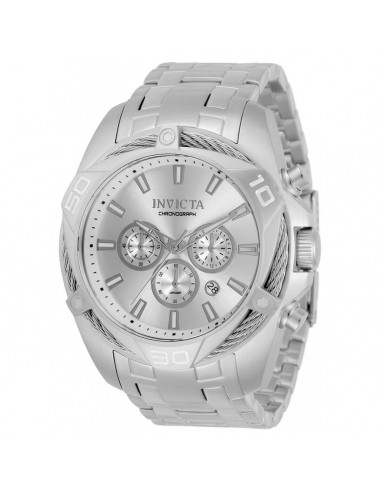 Invicta Men's Chronograph Watch - Bolt Silver Dial Stainless Steel Bracelet | 34117 de votre