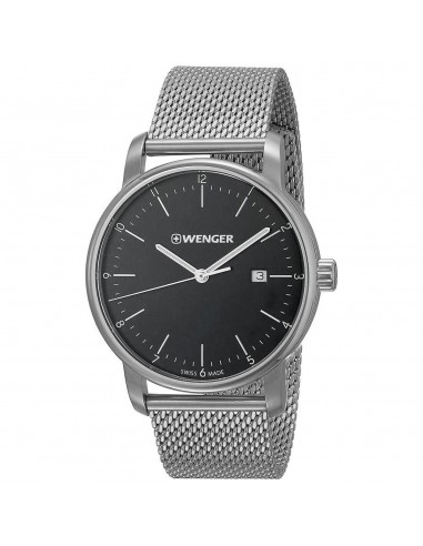 Wenger Men's Watch - Urban Classic Black Dial Silver Mesh Bracelet | 01.1741.114 de votre