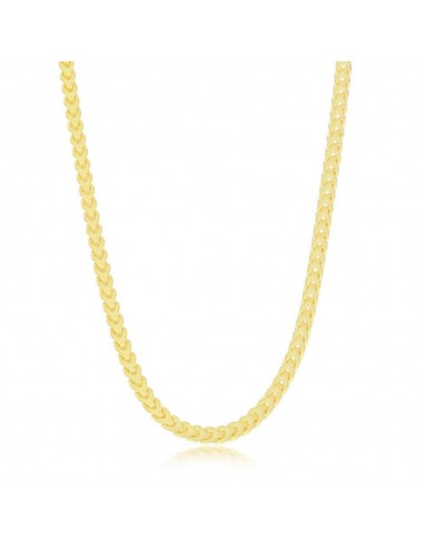 Sterling Silver Gold Plated 3mm Franco Chain, 22" En savoir plus