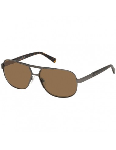 Timberland Men's Sunglasses - Pilot Metal Frame Brown Polarized Lens | TB9213 6309H Fin de série