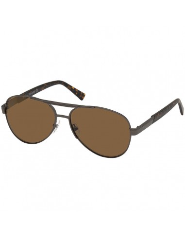 Timberland Men's Sunglasses - Brown Polarized Lens Pilot Metal Frame | TB9214 6109H français