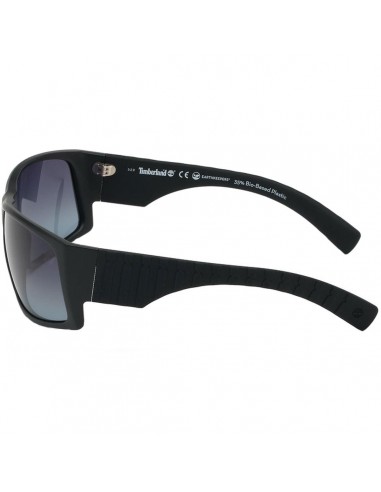 Timberland Men's Sunglasses - Matte Black Plastic Frame Smoke Lens | TB9215 6802D est présent 