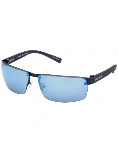 Timberland Men's Sunglasses - Matte Blue Metal Frame Polarized Lens | TB9236 6591D paiement sécurisé