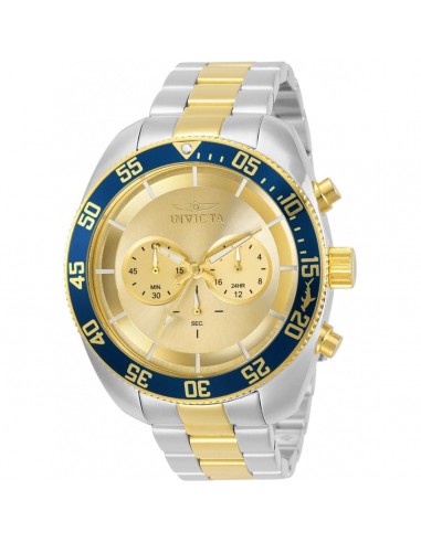 Invicta Men's Chronograph Watch - Pro Diver Gold Tone Dial Two Tone Bracelet | 30057 les ligaments