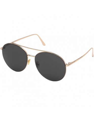 Tom Ford Women's Sunglasses - Cleo Smoke Lens Shiny Rose Gold Frame | FT0757 5928A acheter en ligne