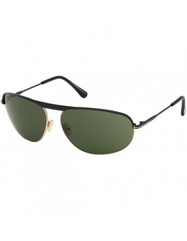 Tom Ford Men's Sunglasses - Gabe Green Lens Matte Black Metal Frame | FT0774 6302N brillant des détails fins