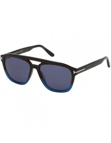 Tom Ford Men's Sunglasses - Gerrard Blue Lens Coloured Havana Frame | FT0776 5455V basket pas cher