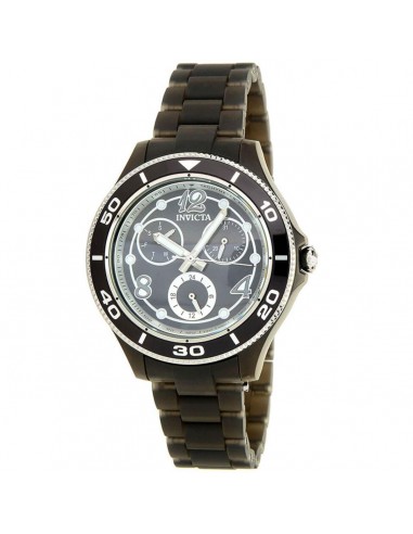 Invicta Women's Quartz Watch - Anatomic Black Case Plastic Bracelet | 30372 destockage