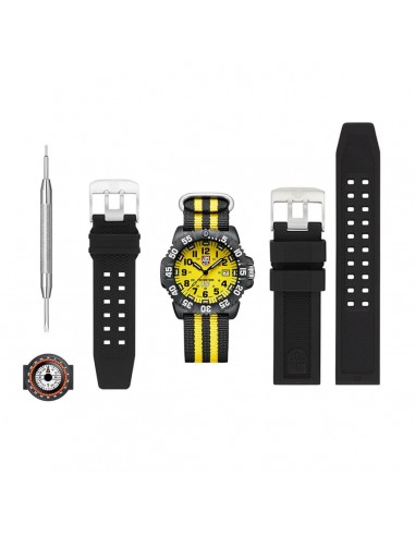 Luminox Men's Quartz Watch Set - Sea Navy Seal Yellow and Black Nylon Strap | 3955.SES Vous souhaitez 