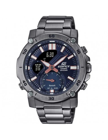 Casio Men's Quartz Watch - Edifice World Time Ana-Digi Dial Bracelet | ECB20DC-1A soldes